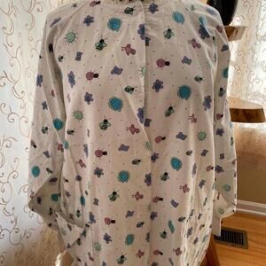 Women's Scrub Jacket  Flower Print